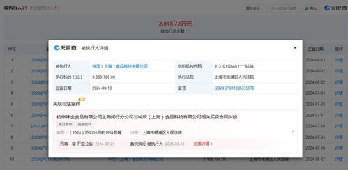 鐘薛高子公司新增被執(zhí)行近989萬